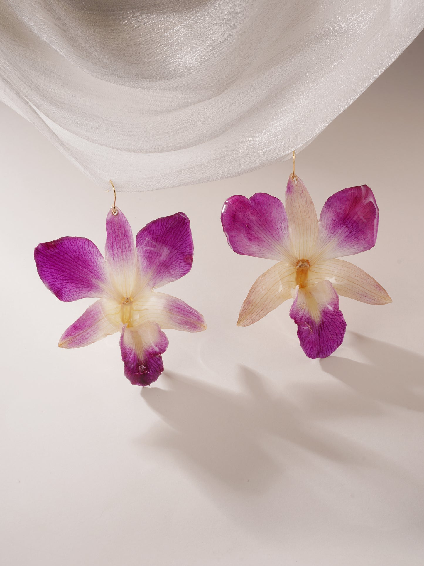 Petal Kiss: Real Orchid Earrings